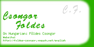 csongor foldes business card